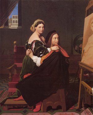 Jean Auguste Dominique Ingres - Raphael and the Fornarina