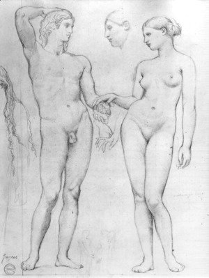 Jean Auguste Dominique Ingres - Study for The Golden Age
