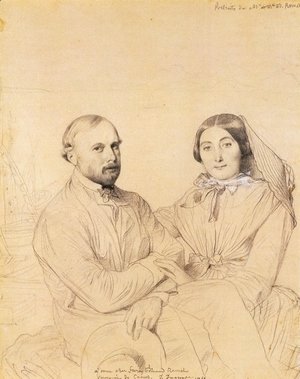 Jean Auguste Dominique Ingres - Edmond Ramel and his wife, born Irma Donbernard