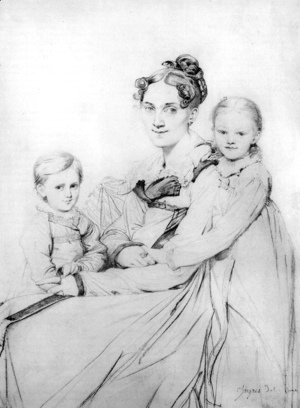 Madame Johann Gotthard Reinhold, born Sophie Amalie Dorothea Wilhelmine Ritter, and her two daughters, Susette and Marie