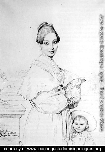 Jean Auguste Dominique Ingres - Madame Victor Baltard, born Adeline Lequeux, and her daughter, Paule