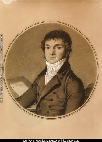 Pierre Guillaume Cazeaux, half-length, seated at a desk