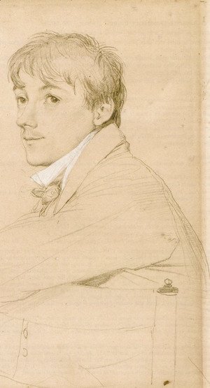 Jean Auguste Dominique Ingres - Jean-Louis Provost, seated and resting his left arm on the back of a chair