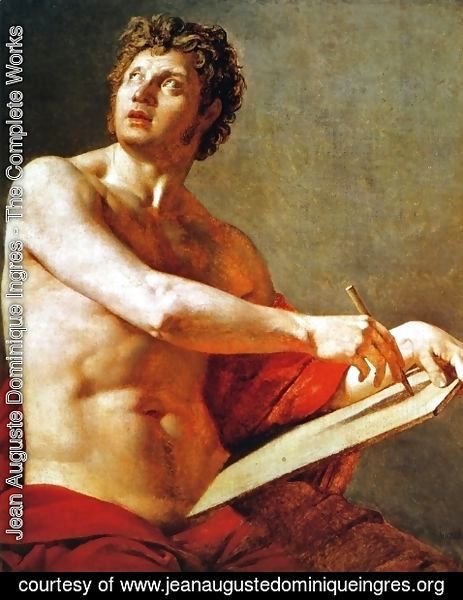 Jean Auguste Dominique Ingres - Academic Study of a Male Torse