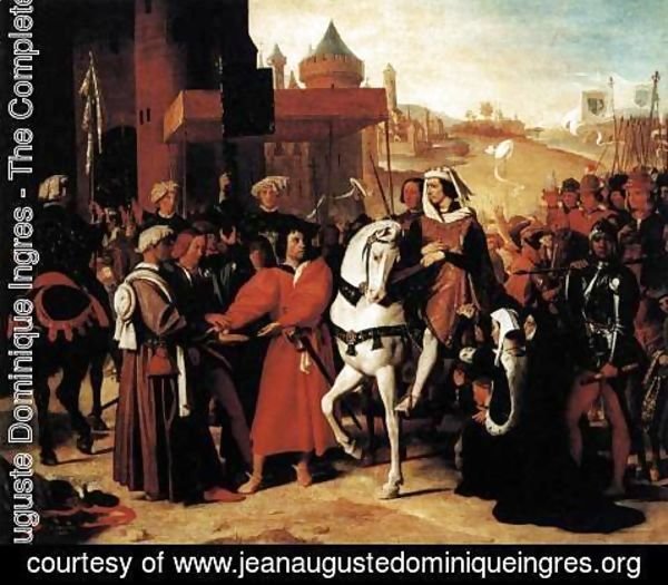 Jean Auguste Dominique Ingres - The Entry of the Future Charles V into Paris in 1358 2