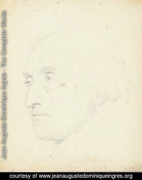 Head of a man turned to the left, said to be Jean-Baptiste Lepere (1761-1844)