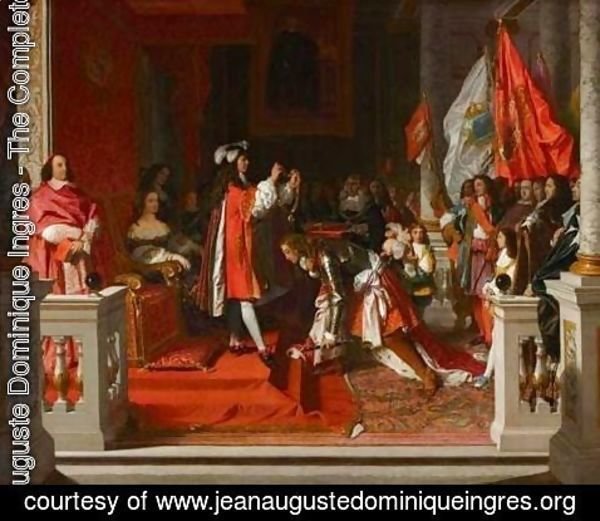 Jean Auguste Dominique Ingres - King Philip V of Spain Making Marshal James Fitzjames, Duke of Berwick a Cavalier of the Golden Fleece after the Battle of Almansa