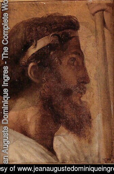 Jean Auguste Dominique Ingres - Pisistratus head and left hand of Alcibiades