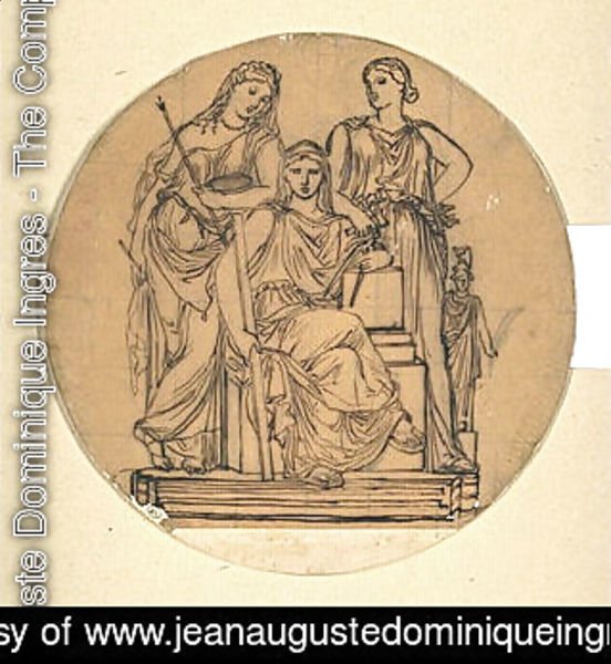 Jean Auguste Dominique Ingres - Project medal at the Ecole des Beaux-Arts