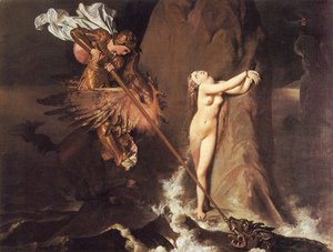 Jean Auguste Dominique Ingres - Roger Delivering Angelica