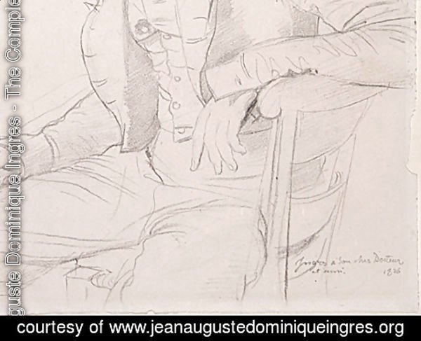 Jean Auguste Dominique Ingres - Dr. Louis Martinet [detail: 2]