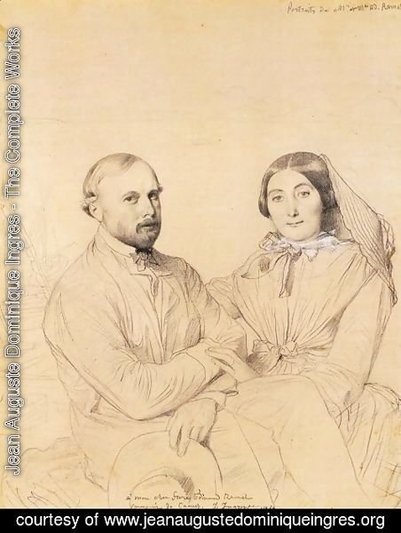 Jean Auguste Dominique Ingres - Edmond Ramel and his wife, born Irma Donbernard