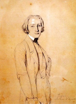Jean Auguste Dominique Ingres - Franz Liszt