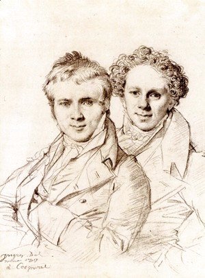 Jean Auguste Dominique Ingres - Otto Magnus von Stackelberg and, possibly, Jackob Linckh
