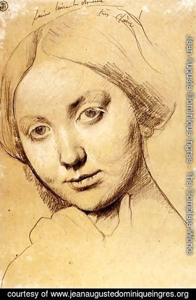 Jean Auguste Dominique Ingres - Study for Vicomtesse d'Hausonville, born Louise Albertine de Broglie