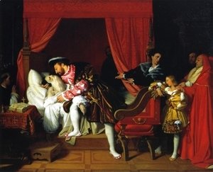 Jean Auguste Dominique Ingres - The Death of Leonardi da Vinci