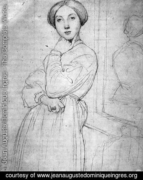 Jean Auguste Dominique Ingres - Study for Vicomtesse d'Hausonville, born Louise Albertine de Broglie I