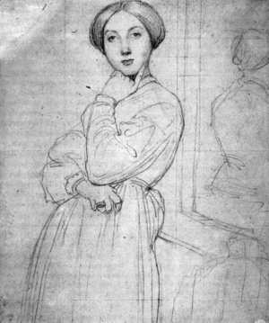 Jean Auguste Dominique Ingres - Study for Vicomtesse d'Hausonville, born Louise Albertine de Broglie I