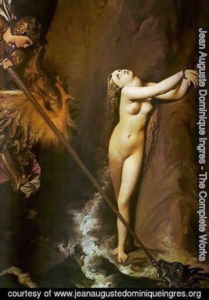 Jean Auguste Dominique Ingres - Ruggiero Rescuing Angelica (detail)