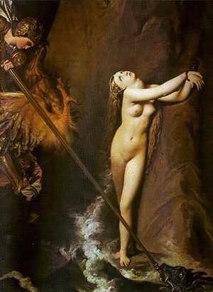 Jean Auguste Dominique Ingres - Ruggiero Rescuing Angelica (detail)