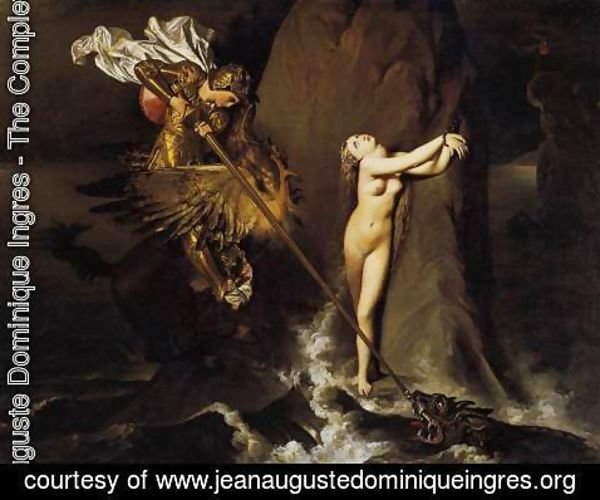 Jean Auguste Dominique Ingres - Ruggiero Rescuing Angelica