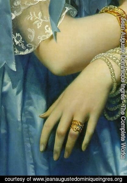 Jean Auguste Dominique Ingres - Princesse Albert de Broglie [detail ]