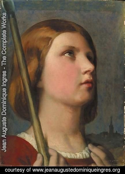 Jean Auguste Dominique Ingres - Tete de Jeanne d'Arc en extase