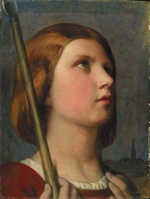 Jean Auguste Dominique Ingres - Tete de Jeanne d'Arc en extase