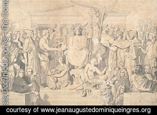 Jean Auguste Dominique Ingres - The Apotheosis of Homer 3