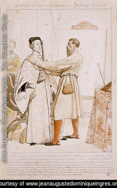 Jean Auguste Dominique Ingres - Aretino and Tintoretto