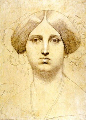 Jean Auguste Dominique Ingres - Madame Moitessier (study)