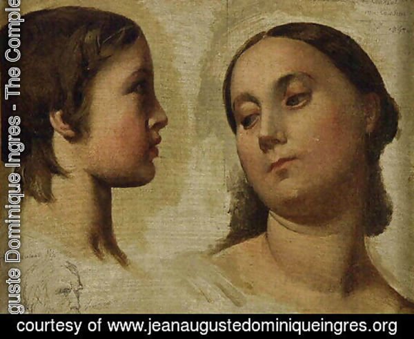 Jean Auguste Dominique Ingres - Madame and her son Laureal