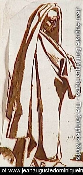 Jean Auguste Dominique Ingres - Man draped standing